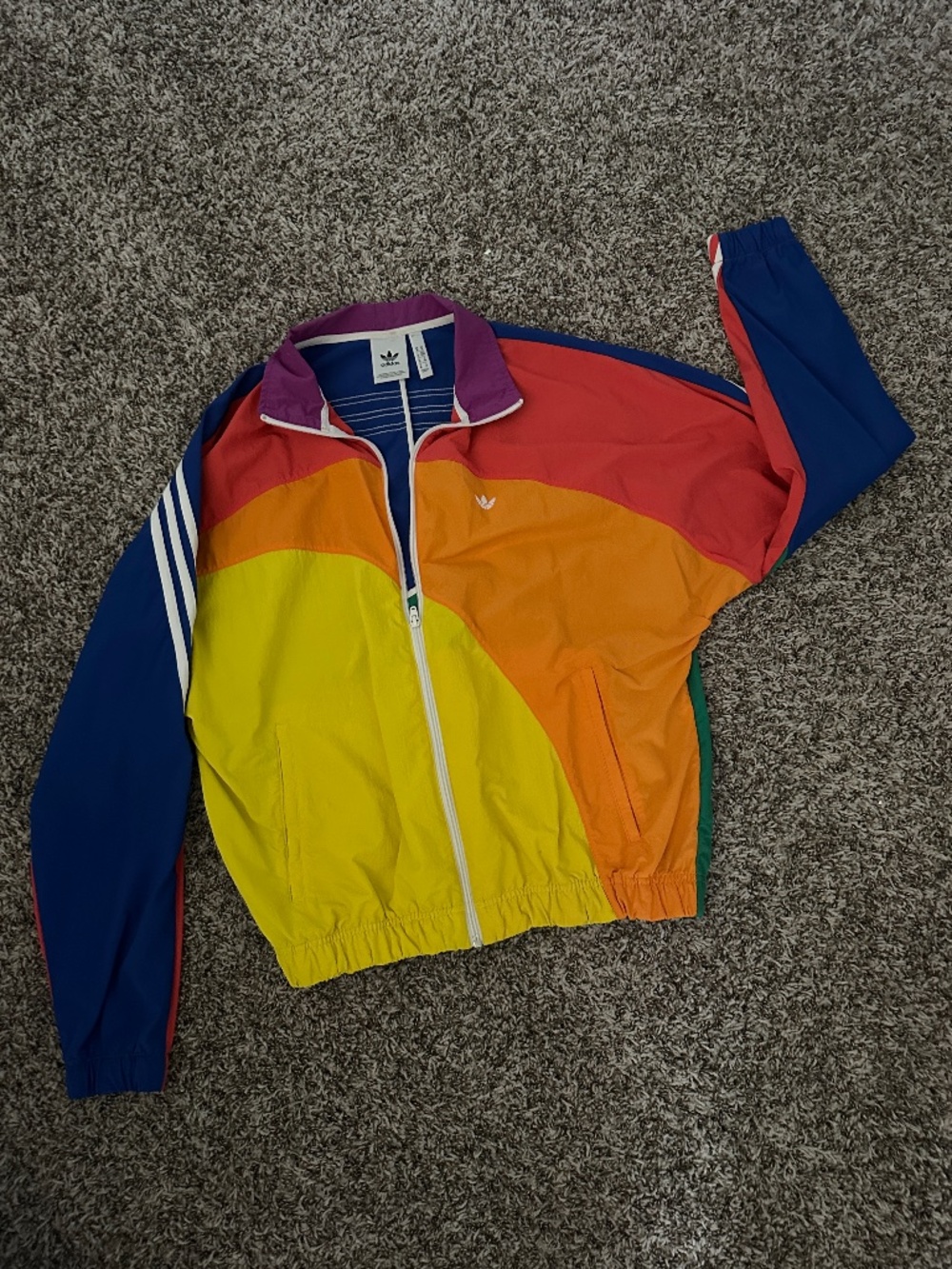 Adidas LIMITED EDITION Pride Rainbow Windbreaker Jacket Sz M - Picture 8 of 9